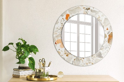 Kulaté zrcadlo tištěný rám Lastrické pozadí