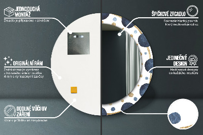 Kulaté dekorativní zrcadlo na zeď Moon mandala