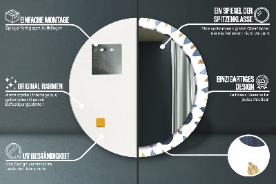 Kulaté dekorativní zrcadlo na zeď Moon mandala