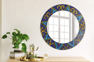 Kulaté dekorativní zrcadlo na zeď Dekorativní složení