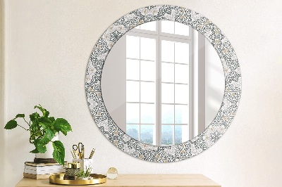 Kulaté dekorativní zrcadlo na zeď Geometrické ozdoby