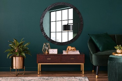 Kulaté dekorativní zrcadlo na zeď Černý kámen