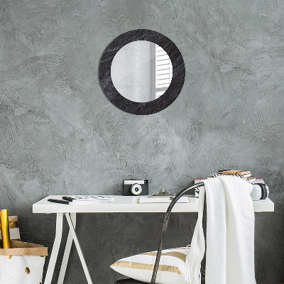 Kulaté dekorativní zrcadlo na zeď Černý kámen