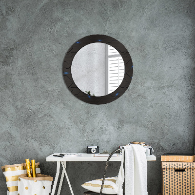 Kulaté dekorativní zrcadlo na zeď Futuristický abstrakt
