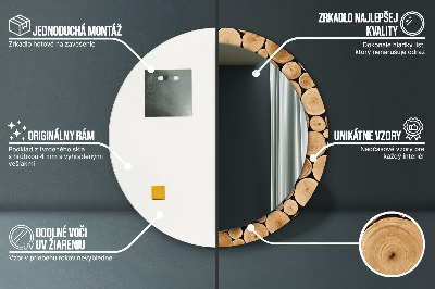 Kulaté zrcadlo tištěný rám Protokoly