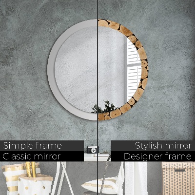 Kulaté zrcadlo tištěný rám Protokoly