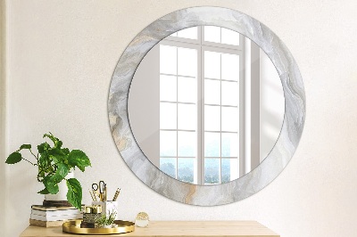 Kulaté dekorativní zrcadlo na zeď Abstraktní mramor