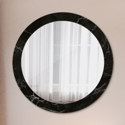Kulaté zrcadlo tištěný rám Mramorový kámen