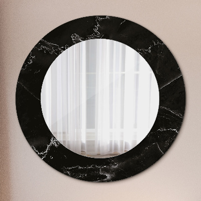 Kulaté zrcadlo tištěný rám Mramorový kámen