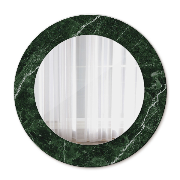 Kulaté dekorativní zrcadlo na zeď Zelený mramor