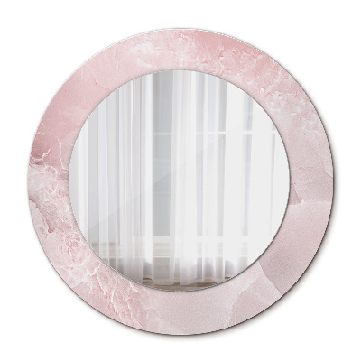 Kulaté dekorativní zrcadlo na zeď Růžový kámen