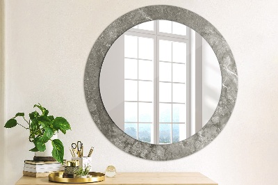 Kulaté zrcadlo tištěný rám Rustikální mramor