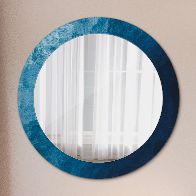 Kulaté zrcadlo tištěný rám Abstraktní umění