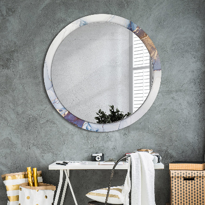 Kulaté dekorativní zrcadlo na zeď Abstraktní tekuté umění