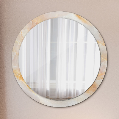 Kulaté dekorativní zrcadlo na zeď Mramor onyx