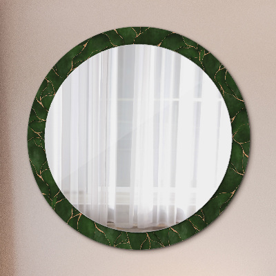 Kulaté zrcadlo tištěný rám Abstraktní list