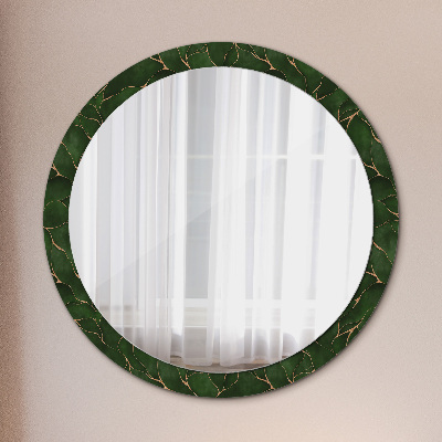 Kulaté zrcadlo tištěný rám Abstraktní list