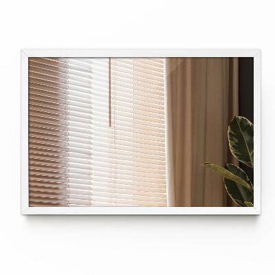 Dekorativní obdélníkové zrcadlo bílý rám