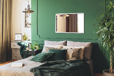 Dekorativní obdélníkové zrcadlo bílý rám