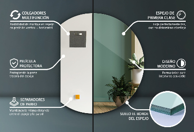 Zrkadlo so zrezaným kruhom jedinečný štýl