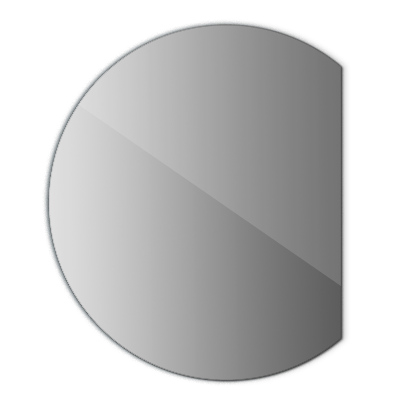 Zrkadlo so zrezaným kruhom jedinečný štýl