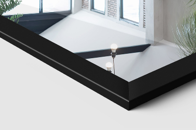 Stojace zrkadlo v čiernom ráme 36x156 cm