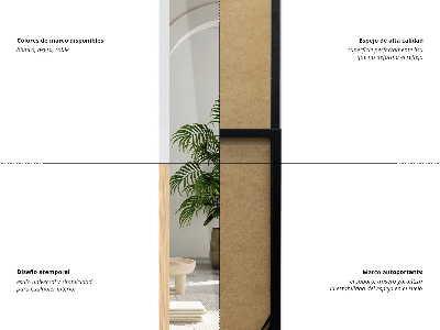 Stojace zrkadlo v ráme dubovej farby 36x156 cm