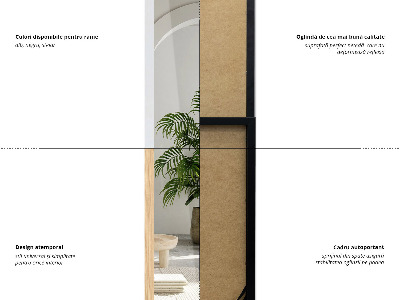 Stojace zrkadlo v ráme dubovej farby 36x156 cm