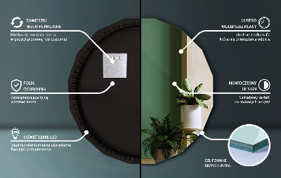 Zrkadlo mnohouholník s LED osvetlením