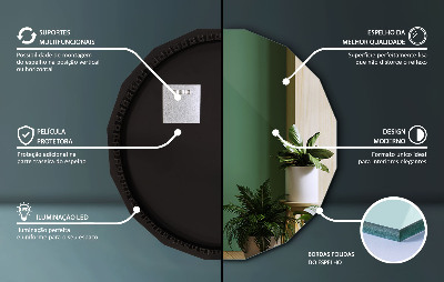 Zrkadlo mnohouholník s LED osvetlením