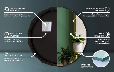 Zrkadlo mnohouholník s LED osvetlením