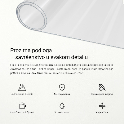 Priehľadná univerzálna ochranná podložka