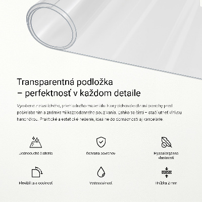 Priehľadná univerzálna ochranná podložka