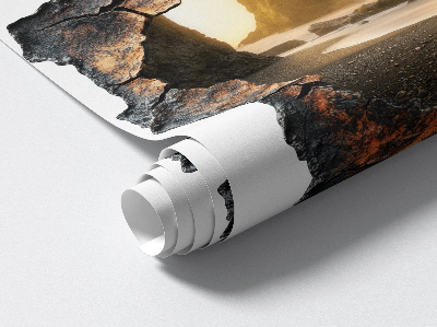 Fototapeta diera v stene 97x100 Vodné kamene