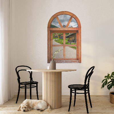 Nálepka imitácia okna 65x100 Výhľady z okna