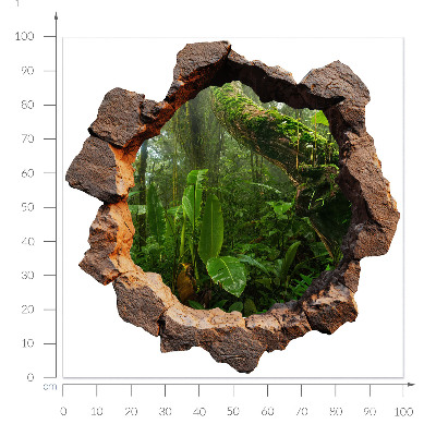 Fototapeta diera v stene 100x99 Zelený zázrak