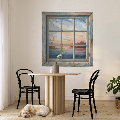 Nálepka imitácia okna 93x100 Akvarely okien