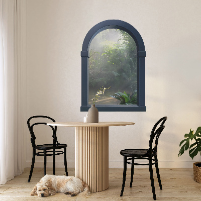 Nálepka imitácia okna 72x100 Tajomná džungľa