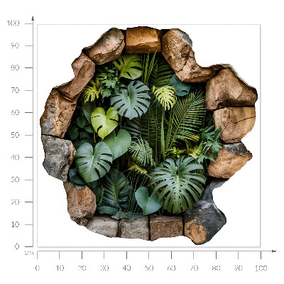 Fototapeta diera v stene 100x100 Tropická oáza