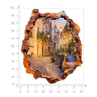 Fototapeta diera v stene 83x100 Nočné svetlá