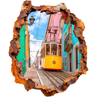 Fototapeta diera v stene 83x100 Nostalgická krajina