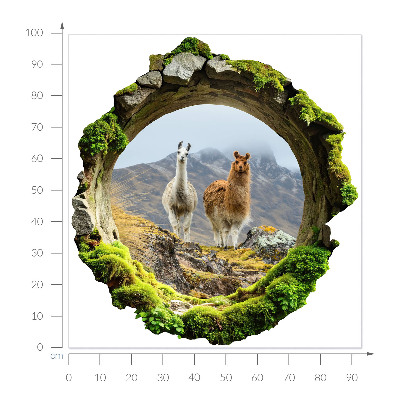 Fototapeta diera v stene 93x100 Horská oáza