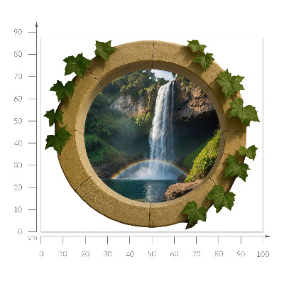 Nálepka imitácia okna 100x87 Prírodná oáza