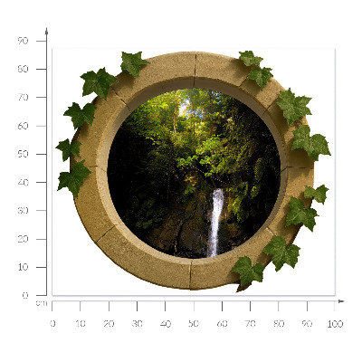 Nálepka imitácia okna 100x87 Zelená krajina