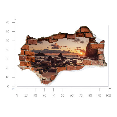 Fototapeta diera v stene 100x67 Pobrežie snov