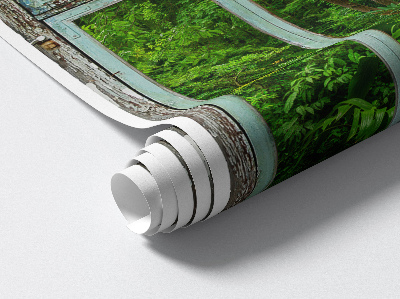 Nálepka imitácia okna 89x130 Tropické okno.