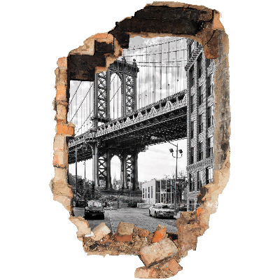 Fototapeta diera v stene 86x130 Mestská krajina