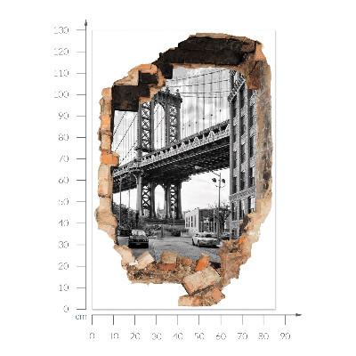 Fototapeta diera v stene 86x130 Mestská krajina