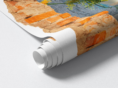 Fototapeta diera v stene 111x130 Vidiecka krajina