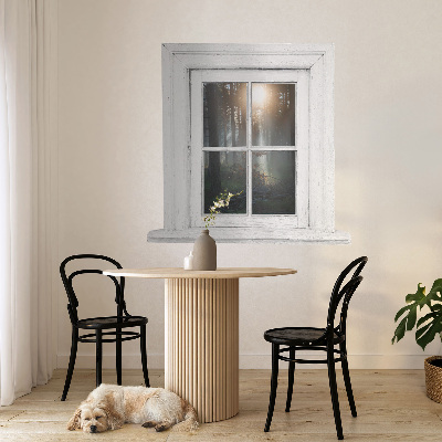 Nálepka imitácia okna 133x130 Lesné okno